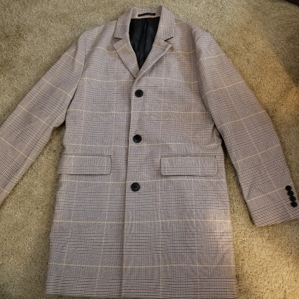 H&M Houndstooth Overcoat